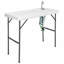 Table de camping pliante en acier Geatano
