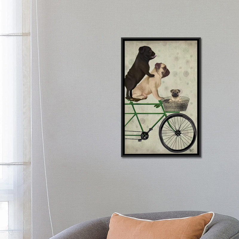 Impression sur toile tendue Fab Funky, Toile encadrée noire, H 26 po x l 18 po x P 1,5 po, Pas de tapis