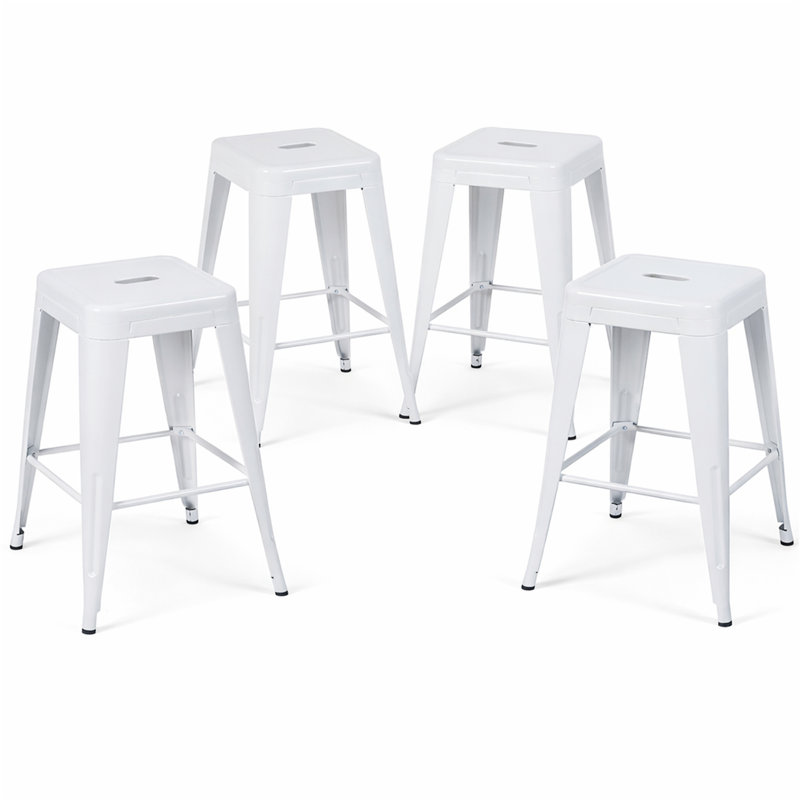 24 Inch Counter Height Stool(Only Dining Chairs), Blanc clair, Tabouret de comptoir (siège d'une hauteur de 24 p
