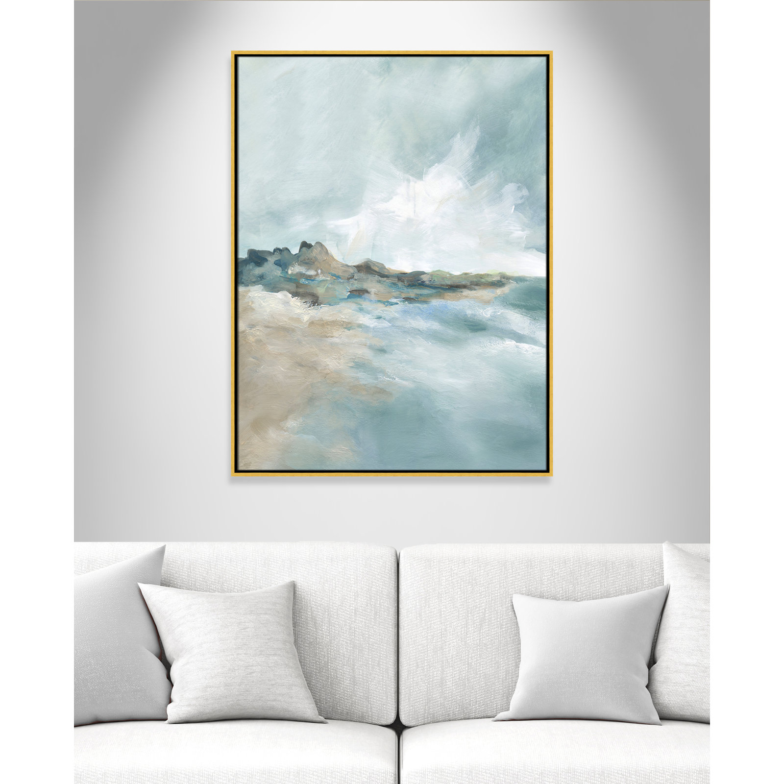 Coralie "Sandpoint" Print by Carol Robinson, 41.5" H x 31.5" W, Gold
