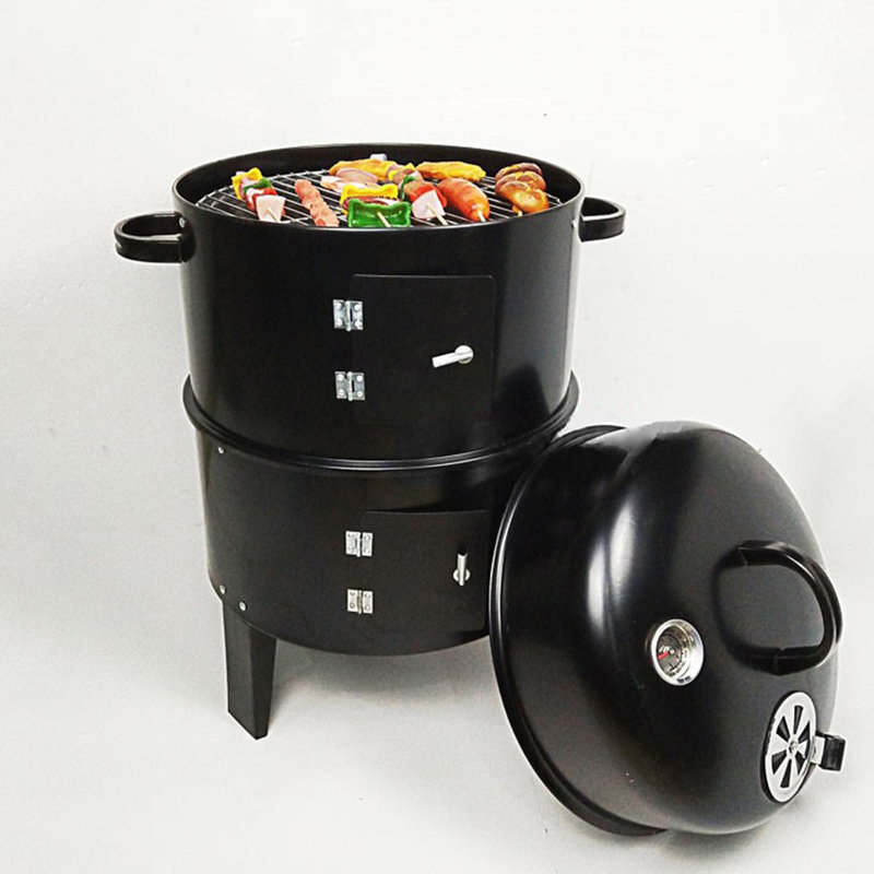 Cuiseur d'extérieur de style américain - barbecue savoureux sans gril de cuisson qui évite les vapeurs d'huile pour un barbecue plus sain