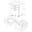Classeur mobile pour bureau, roulettes, rangement, bureau en stratifié de ciment blanc et gris avec roulettes, surface