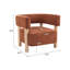 Chaise d'appoint rembourrée avec pieds en bois d'hévéa Lejon Boucle-112296352-128614670