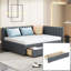 Lit de jour double rembourré (beige)-1874514911