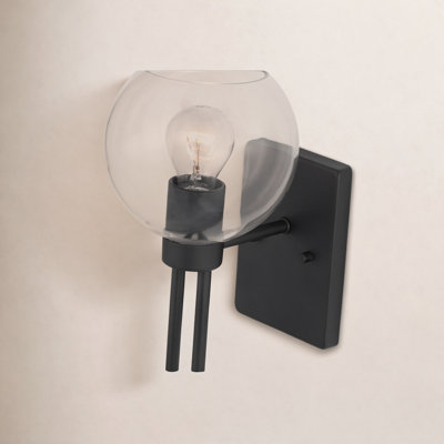 Single Transparent Dimmable Bath Sconce