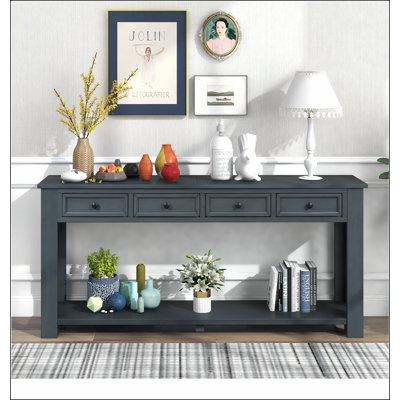 Console / canapé avec tiroirs de rangement et tablette inférieure pour le vestibule