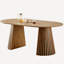 Table de salle à manger rustique en bois massif de style bohémien avec quatre chaises en osier RusticWeave-133491883
