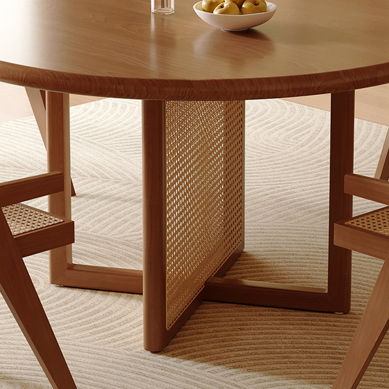 Ensemble de table de salle à manger japonais en bois massif