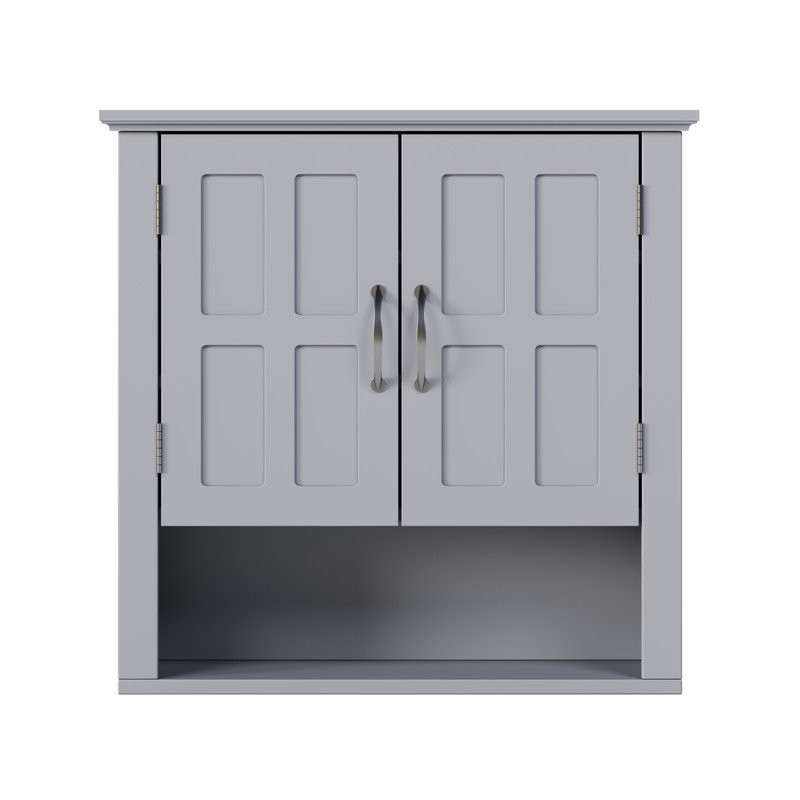 Armoire de rangement murale de salle de bain avec tablettes réglables, armoire à pharmacie multifonctionnelle pour salle de bain, salle de lavage, cuisine et salon, gris