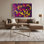 «Neo Expressionism 57», art mural sur toile mauve
