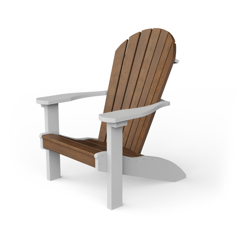 Aatikah Outdoor Adirondack Chair, Mahogany/White