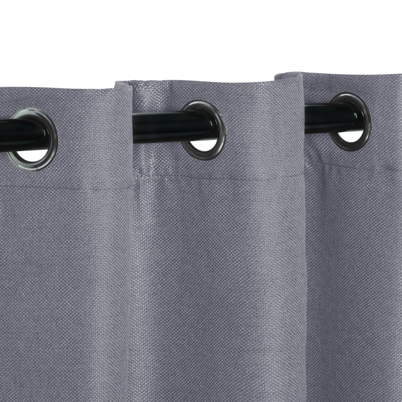 Polyester Thermal Insulated Room Darkening Curtain Panels, 42" W x 108" L, Silver