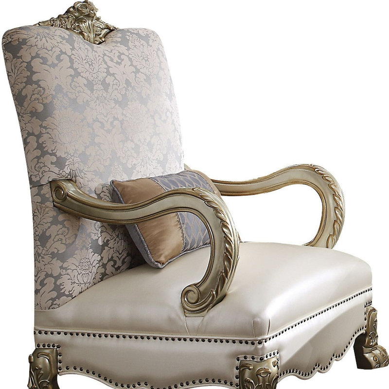  Chaise avec accoudoirs en similicuir Pearl