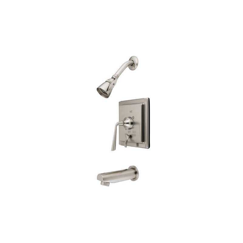Copenhagen Tub and Shower Faucet Trim, Satin Nickel