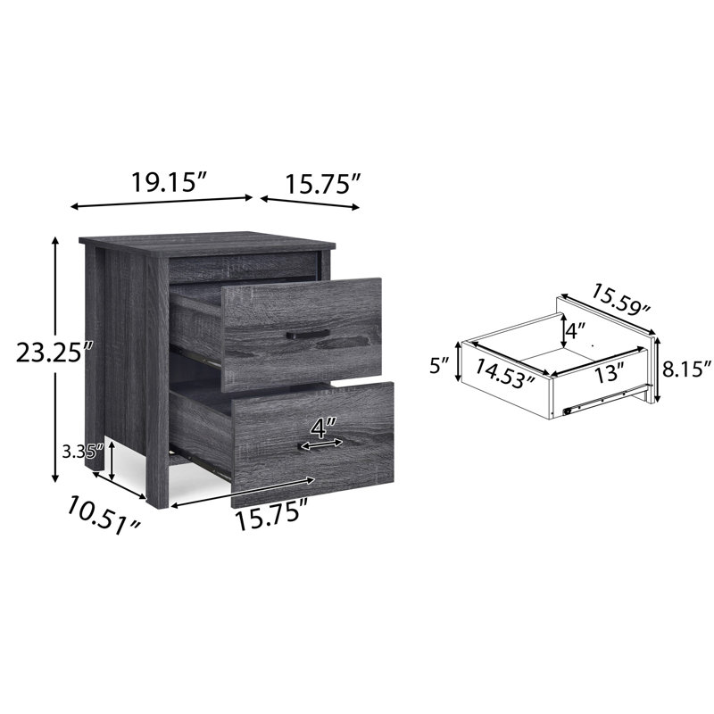 Uniquely designed end tables, Dark Grey