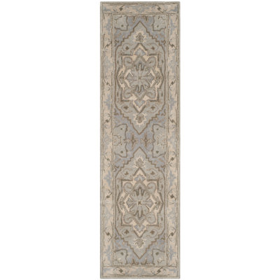 Anotida Hand-Tufted Wool Beige/Grey Area Rug