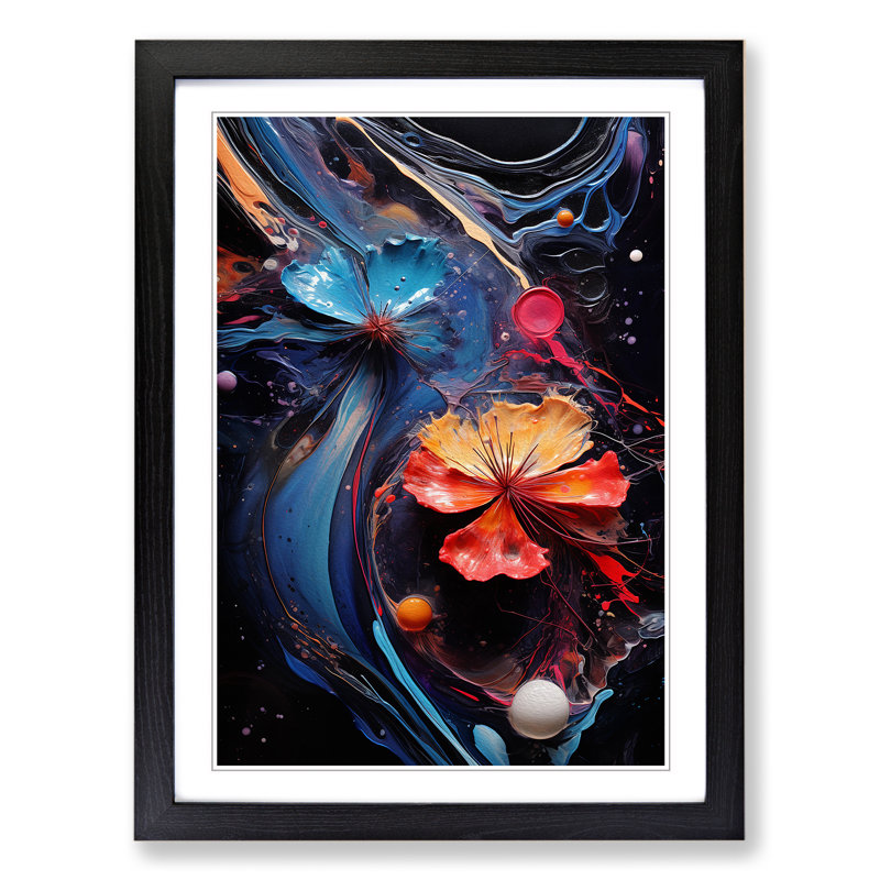 Single Picture Frame Print on Wood, Black Framed, 46cm H x 34cm W