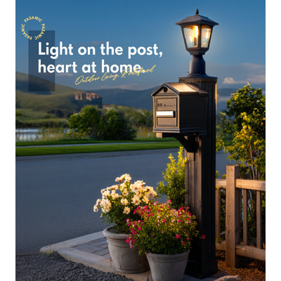 Solar Post Light 1-Pack, Waterproof Aluminum Base for Fence, Garden, Patio & Yard – Bulb Included