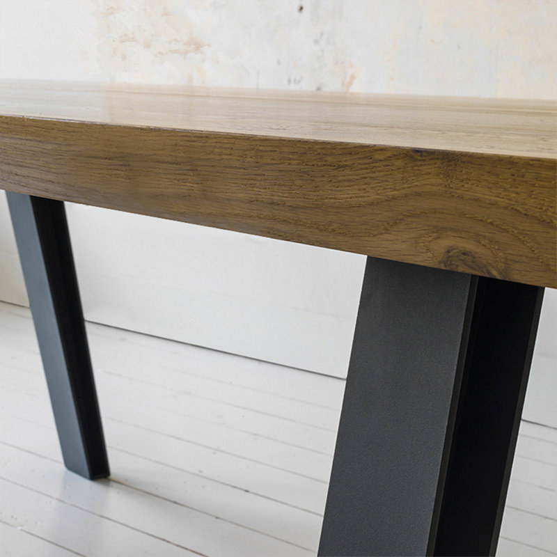 Table de conférence rectangulaire en bois massif noyer, H 29,53 po x L 78,74 po x l 31,5 po