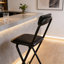 Tabourets de bar pivotants rembourrés avec structure en métal, pliables