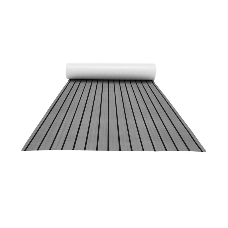 Ahley Striped Shag 240cm X 90cm Area Rug Set, Grey