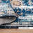 Area Rug 6x9 Vintage , Non-slip Washable For Living Room Bedroom Dining Room, Blue/gold Flower, Rug, Bohemian Design, Mat Soft Fiber-962999850