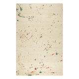 Rug & Kilim’S Modern Distressed Art Rug In White With Colorful Abstract Patterns