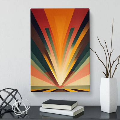 Kropf Sunset Geometric - Wrapped Canvas