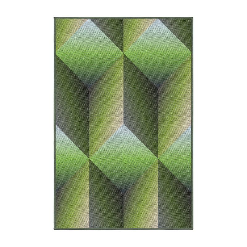 Tapis de zone verte à motifs légers, Rectangle 5 pi x 7 pi