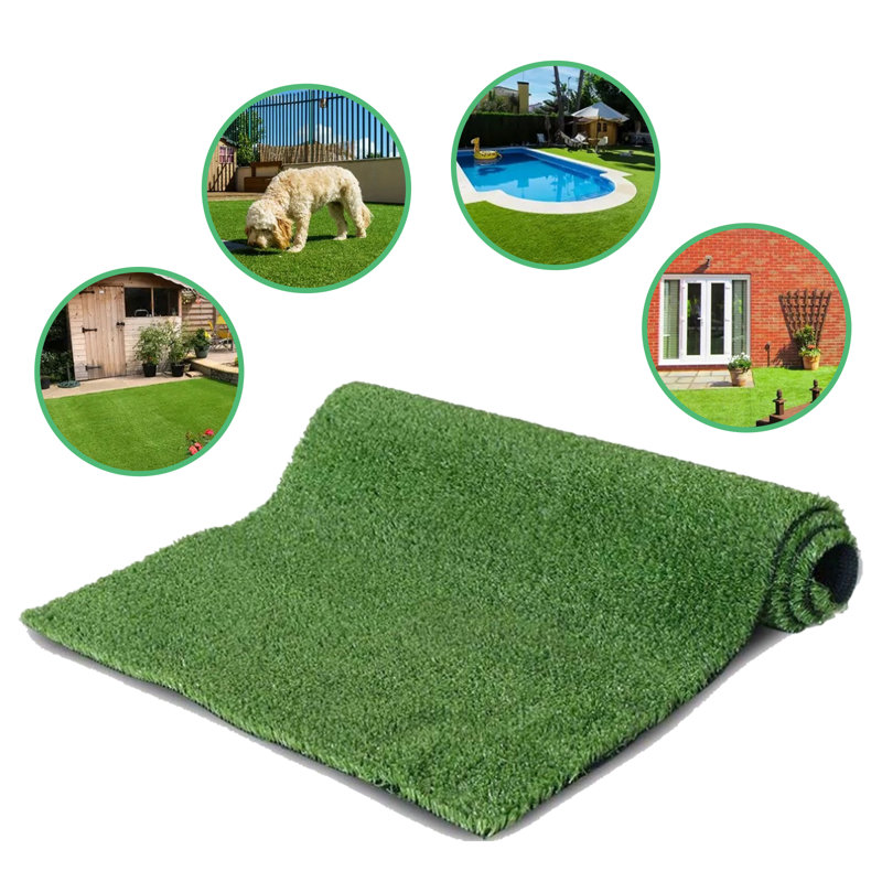 Tapis de gazon artificiel pour animaux de grande taille 3,28 x 16,4 pi avec pelouse de terrasse avec drainage