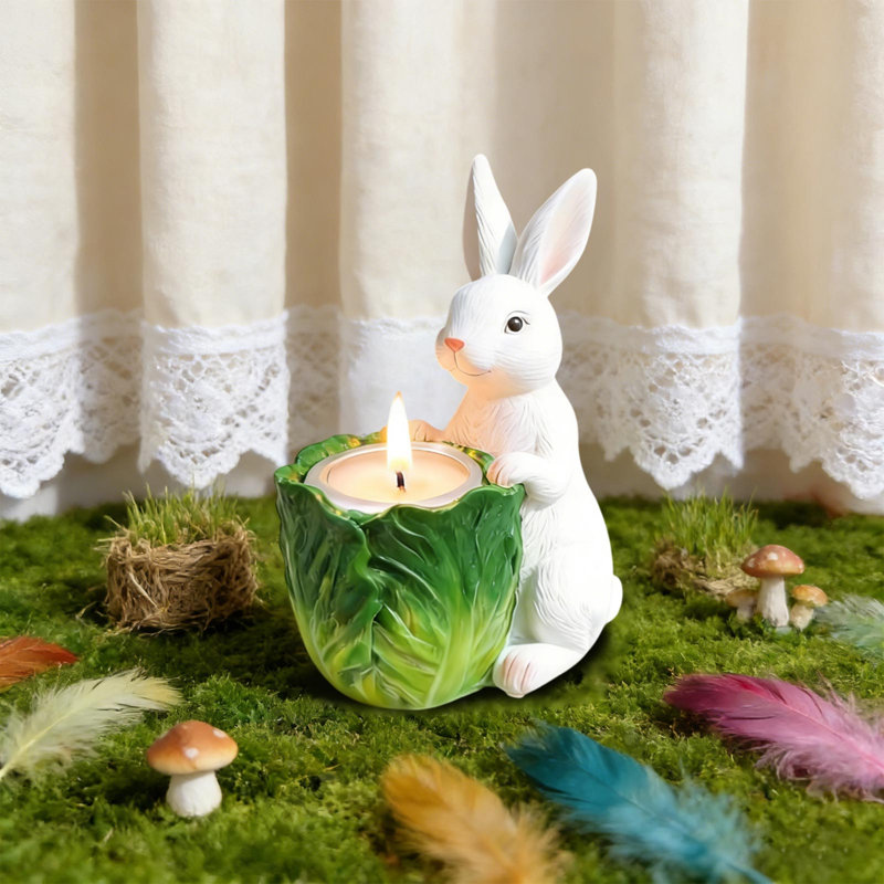 Mignonne bougie en résine miniature, décoration de Pâques
