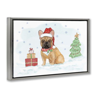 «Holiday Dog in Snow Canvas» par Mollie B.