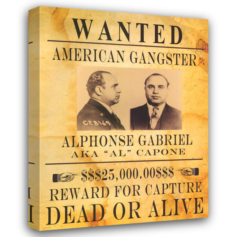 Affiche Al Capone, H 24 po x l 18 po