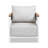 Abertamy 29" Upholstered Teak & Aluminum Patio Arm Chair