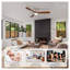 52-Inch Walnut and Metal Ceiling Fan with Dimmable LED Light and Multi-Speed Settings