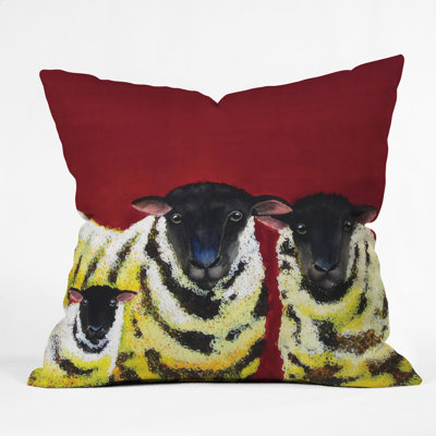 Spongecake Sheep Throw Pillow