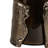Modern Tinted Glass Candle Holder with Metal Wraparound Accent - Decorative Pillar Candlestick Holder for Tabletop Home Decor - Brown-1001270328