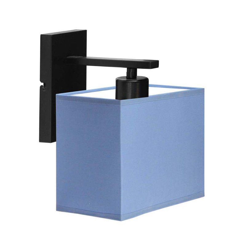 Atnhony Steel Armed Sconce, Black, Blue
