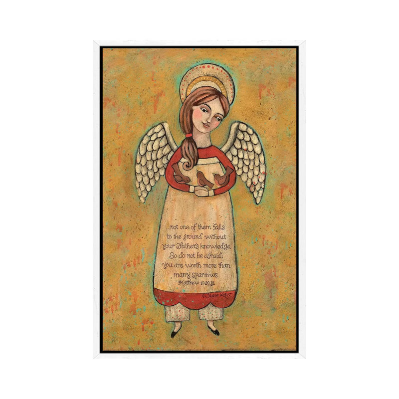 Sparrow 1 Piece Wall Art on Canvas, 101.6cm H x 66.04cm W x 3.81cm D, White Floater Framed