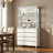 3-Tier Display Cabinet with LED Lights and Storage Drawers