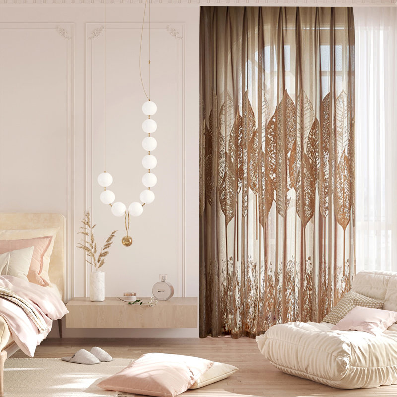 Rideau semi-transparent, dessus à œillets, 1 panneau, L 78,7 po x L 106,3 po