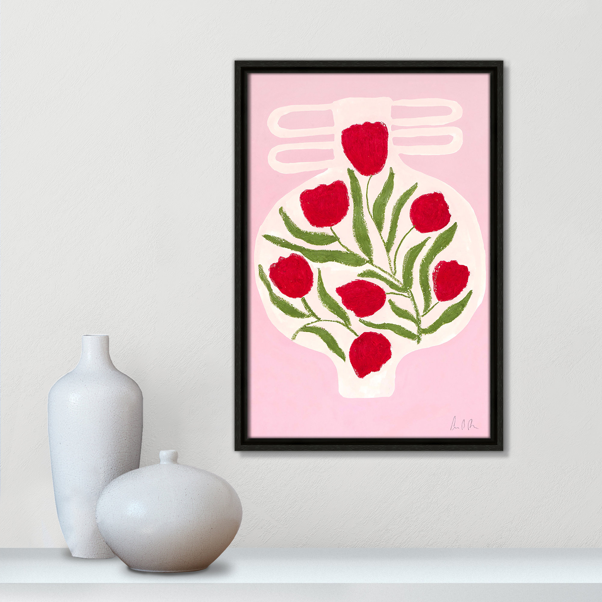Vase No. 02 Print by Camilla Bergqvist, 19.5" H x 13.5" W, Espresso