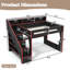Lit Queen multifonctionnel avec rangement, mezzanine moderne en bois MDF pour jeux vidéo à domicile-162692323