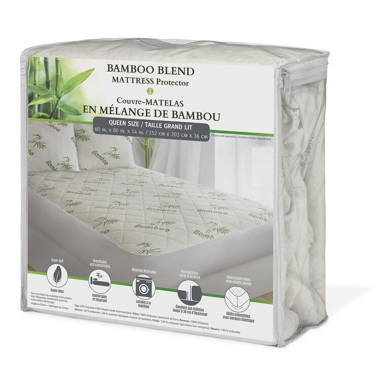 Utopia Bedding  Bamboo Waterproof Breathable Mattress Protector