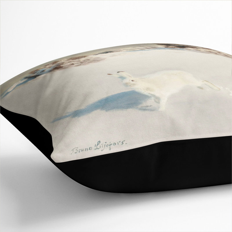 White Hare Vol.5 Scatter Cushion, 55cm H x 55cm W x 20cm D, Black