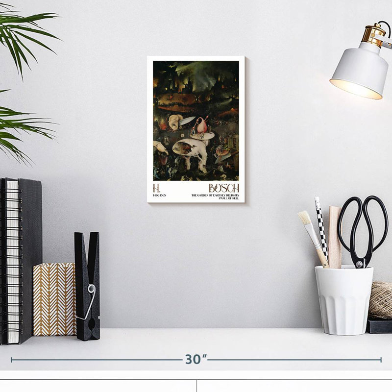Panneau d'exposition «The Garden Of Earthly Delights» de Bosch, H 12 po x l 8 po