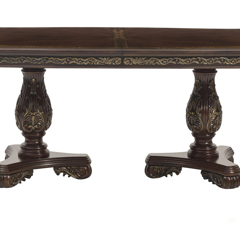 Magnifique table de salle à manger rectangulaire de conception traditionnelle 1pc