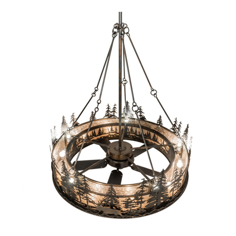 Wildlife At Dusk Downrod Ceiling Fan