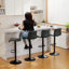 Tabouret de bar rotatif à hauteur réglable avec structure en métal-186712875-186712872