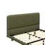 , Lit double, Lit flottant, Moderne, Lit flottant, DEL télécommandée, Conception en cuir synthétique, Lit plateforme en cuir confortable et durable, Stable, Installation rapide